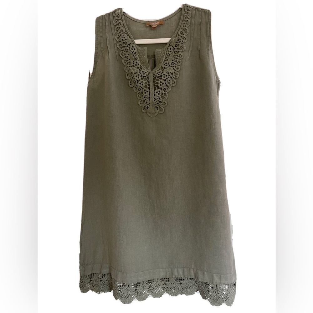 CARLA CONTI Linen Dress Made in Italy - Size S